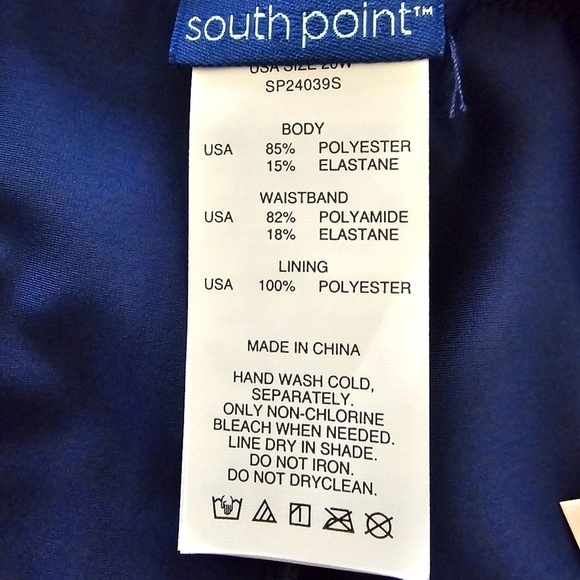 NWT South Point 2 piece Black & White Swim Set Size 22 - Picture 4 of 10